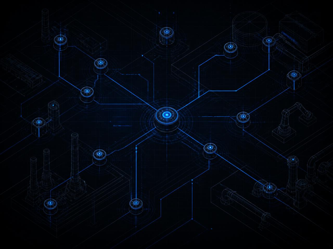 Forge OS — Industrial manufacturing architecture visual